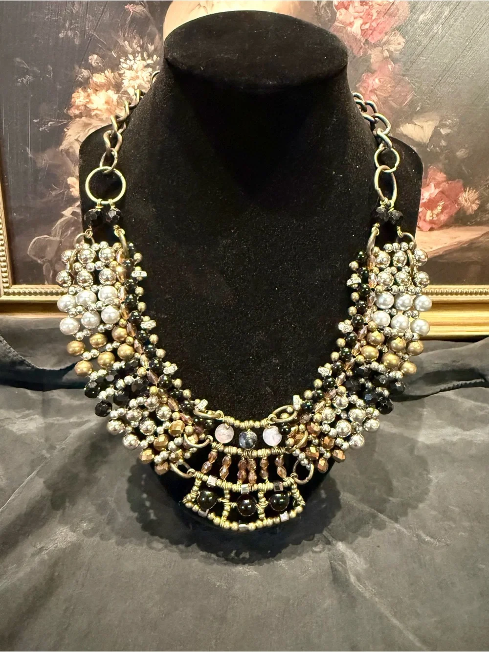 Vintage Pam Hiram Beaded Statement Necklace